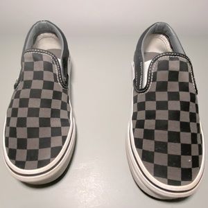 Vans Slip-On Checkerboard Skate Shoe - Gray / Black